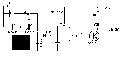 Detector de proximidad por electroestática 